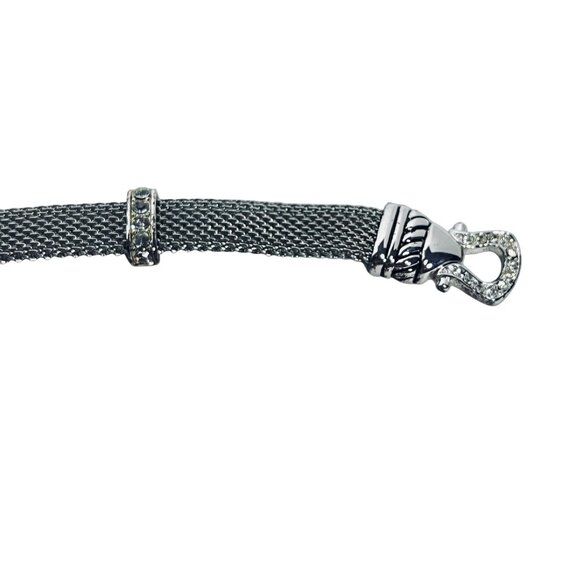 Brighton Silver Tone And Clear Rhinestone Mesh Bracelet (5936) - Picture 8 of 12